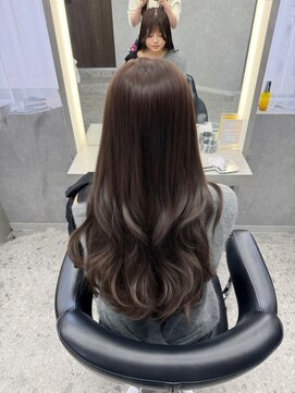 ボタン ハカタ(VOTAN hakata) 【柿本真優】ブリーチなし/グレージュカラー/透明感カラー