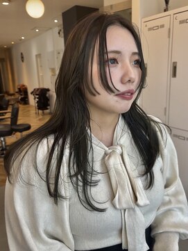 デュノヘアー 神戸三宮店(DUNO hair) 顔まわりカット／オリーブベージュカラー