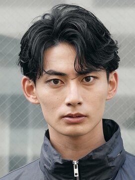 フィフスパーク(fifth PARK) 渋谷メンズパーマルーズパーマシャドウパーマセンターパート緩め