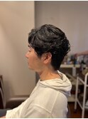 鎌倉メンズセンターパートフェザーパーマ２０代３０代