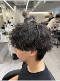 波巻きシャドウパーマ無造作パーマ名古屋栄
