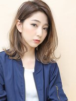 ユージュアル(THE USUAL) デジタルパーマミルクティーブロンドワンホンレイヤー夏 34