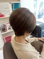 ソシエ 福岡岩田屋店 ベージュブラウン×グロスショート