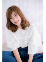 ミック 日暮里店(miq)&nbsp;斜めバング＆くせ毛風ゆるふわカールのこなれヘアc1