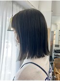 ＊切りっぱなし/透明感カラー/ブルーアッシュ