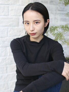 バース(BIRTH) 天神【BIRTH】寒色系カラー×耳掛けタイトボブ　5