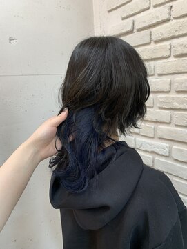 ビランチェ 池袋(bilancia) インナーネイビー/インナーカラー/ネイビーカラー