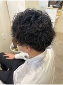 波巻きスパイラルパーマ×マッシュ