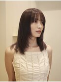 【赤津美奈】レイヤーカット　ミディアム　ラベンダーカラー