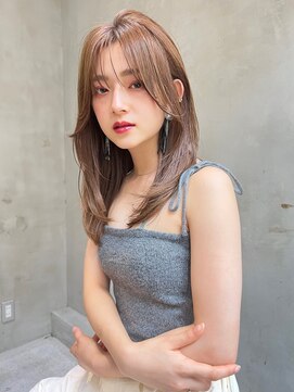 スティーロ 渋谷(Steelo) ミルクティーベージュ　レイヤーカット