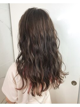 アヴァンスクロス あべのルシアス店(AVANCE.CROSS) インナーカラー×オレンジ×ベージュ