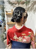 卒業式ヘアセット×袴着付け♪yu
