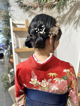 トリコ ショップアンドヘアサロン(tricot shop hair salon) 卒業式ヘアセット×袴着付け♪yu
