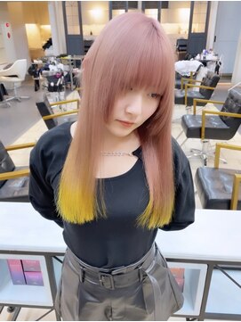 ジュイル シブヤ(JEWIL SHIBUYA) トレンド感溢れるデザインカラー   ホワイトピンク×イエロー