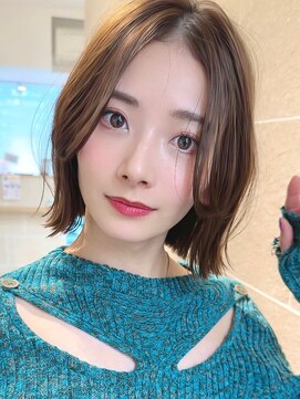 サンド 名古屋(sand) ボブ/レイヤーカット/髪質改善/ウェットヘア/オリーブベージュ