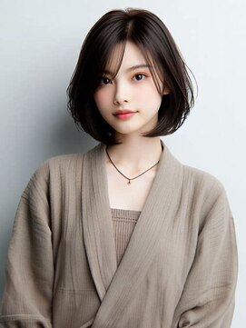 リンクミリ(Link mili) 前髪/イメチェン/小顔カット/ネビージュ/ワンレン/黒髪/ボブルフ