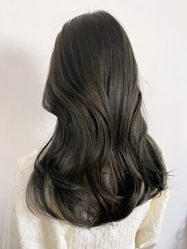 アイティーバイアルバム 下北沢店(IT by ALBUM) 秋色オリーブカラー透明感カラーウルフレイヤーロング_ba529021