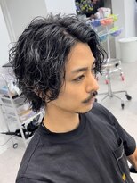 波巻きパーマシャドウパーマツイストパーマツーブロマッシュ