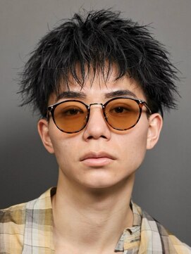 リップスヘアー 梅田(LIPPS hair) メンズ【ダウンバングショート】ツイストパーマ