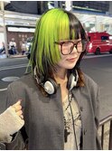 ネオングリーン×ブラックのコントラストカラー