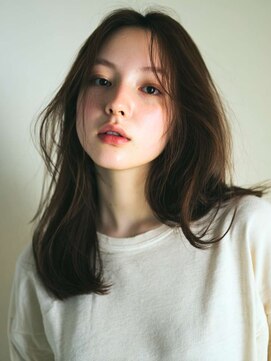 トクテ 吉祥寺(tokute) くびレイヤーエモージュ前髪ピンクベージュワンカール/吉祥寺