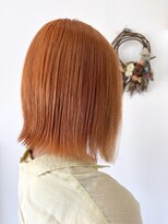 ジェムヘアスタジオ 湘南平塚南口店(Gem Hair Studio)&nbsp;オレンジベージュ×切りっぱなしモードボブ【Gem 神原】