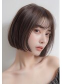 韓国風フラットボブ/西宮北口
