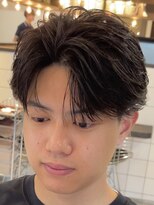 アンサー 渋谷(ANSWER)&nbsp;センターパートフェザーパーマ毛流れニュアンス縮毛矯正