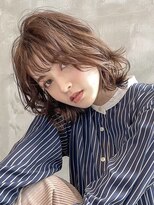 ギークス(GEEKS) 【GEEKS渋谷】パーマボブ/冬ミディアム/20代30代/ココアベージュ