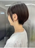 ベリーショート前髪あり◎チャコールグレー本厚木20代~50代