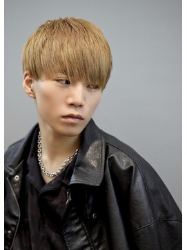 リップス 原宿(LIPPS) ミルクティーベージュナチュラル刈り上げマッシュ