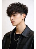 MEN’S HAIR/波巻きツイストスパイラル/リバースセンターパート