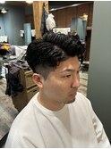 MEN’S HAIR/波巻きツイストスパイラル/リバースセンターパート