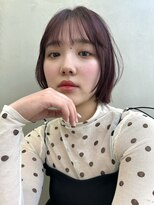 ハロ(HALO)&nbsp;春カラーパープルボルドー小顔カットボブレイヤー