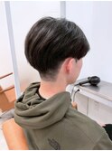 本厚木ルーズショート黒髪レイヤーマッシュ韓国風センターパート