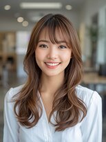きいろのゾウ&nbsp;シースルーバング/愛されロング/ショコラベージュカラー