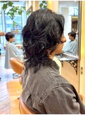 メンズロング サーフカールパーマ ニュアンスパーマ メンズヘア