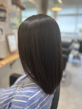 髪染め工房あーるの写真/うるおいとツヤがでる施術でケア。乾燥やくせが気になる方が落ち着く髪へ導く♪