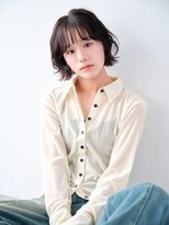 キネン バイ ツリー 宇都宮(kinen by tree)&nbsp;くせ毛風ショートパーマ黒髪ダークアッシュのこなれ感