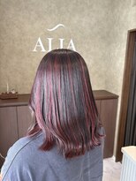 アリア 小豆餅店(ALIA)&nbsp;メッシュ/ハイライト/ボルドーカラー【間瀬】