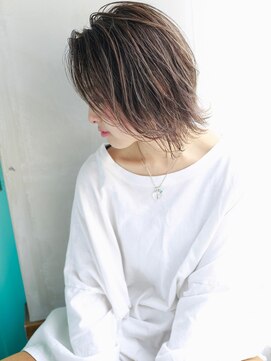 バース(BIRTH) 天神【BIRTH】外ハネ美顔ボブ×ブランジュカラー1