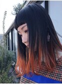 ハイライトグラデーションのオレンジカラー