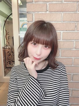 サロンドミルク 原宿(salon de MiLK) 【salon de MiLK 原宿】ウェーブ×カーキベージュ