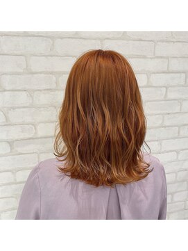 ビス ヘア アンド ビューティー 西新井店(Vis Hair&Beauty) 大人かわいい/小顔/切りっぱなし/オレンジベージュ