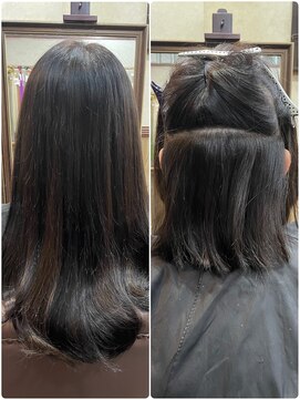 ディー エメ(D-aimer-) ボブ→編み込みシールmix７０本でセミロングへ