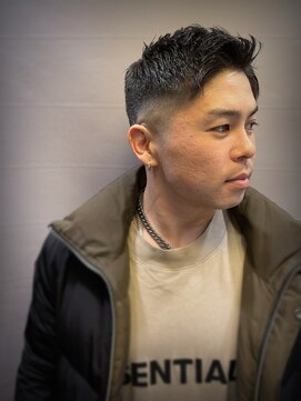 ヒロギンザ 六本木店(HIRO GINZA) スキンフェードアップバングメンズショート