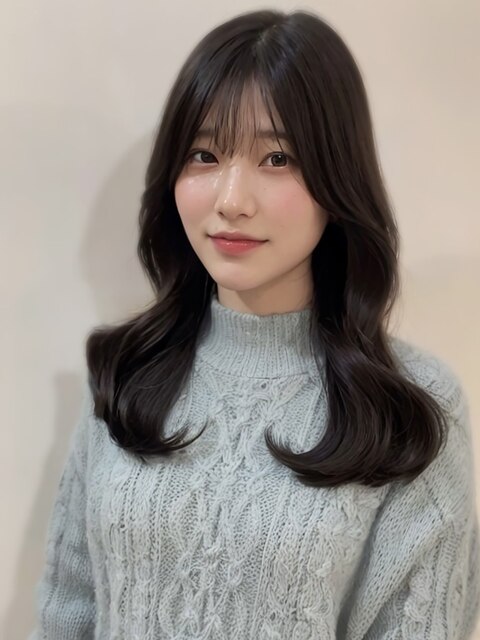 くびれセミロングでナチュラル韓国ヘアーS