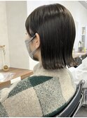 *耳かけ大人ぷつっと外ハネBOBオリーブグレー*