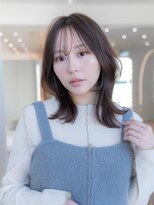 20代30代大人かわいい/グレージュカラー/レイヤー/小顔/前髪