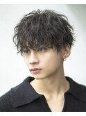 波巻きパーマメンズツイストスパイラルパーマツーブロック